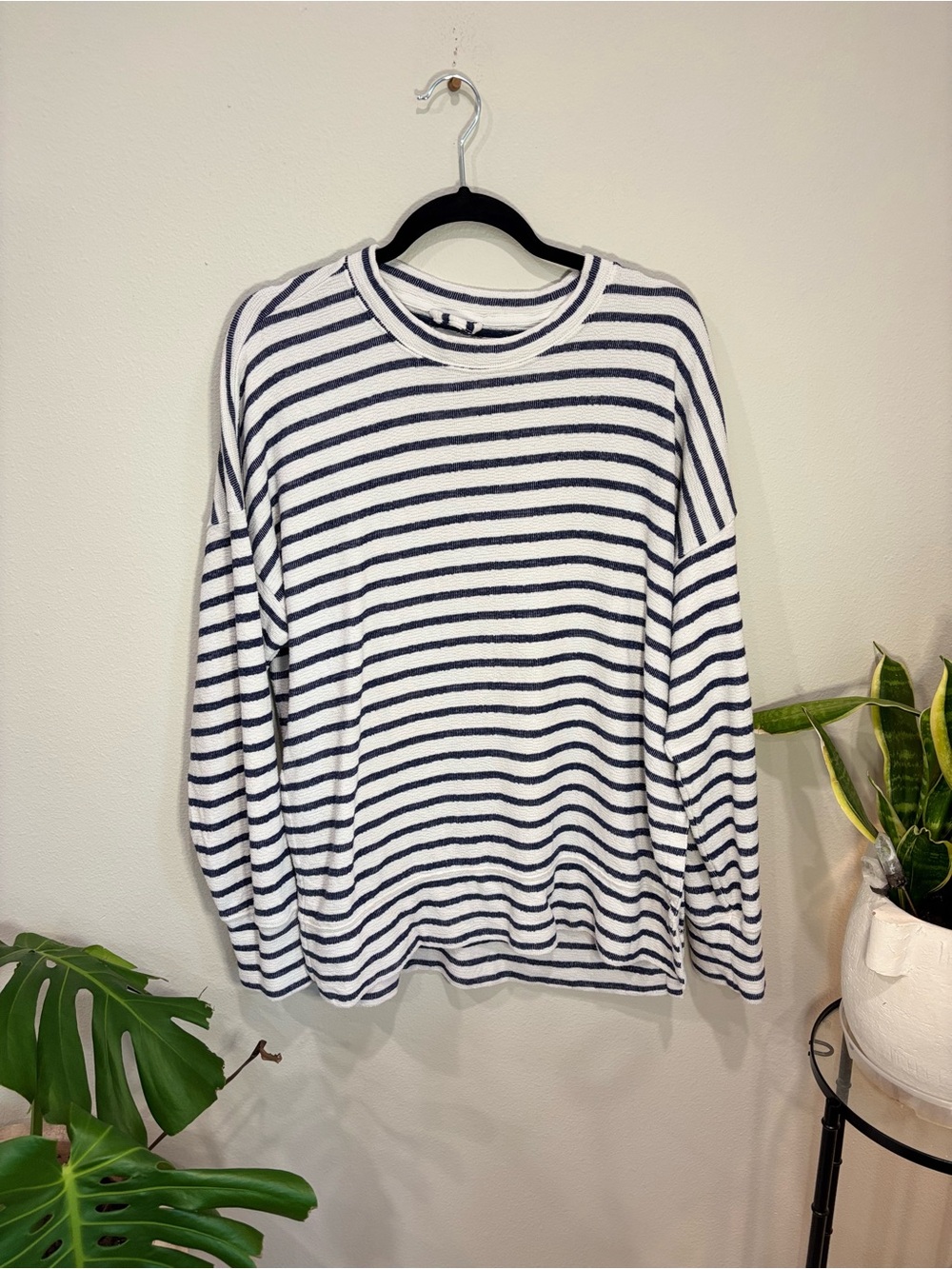aerie | Striped Crewneck Pullover Sweater Size Medium